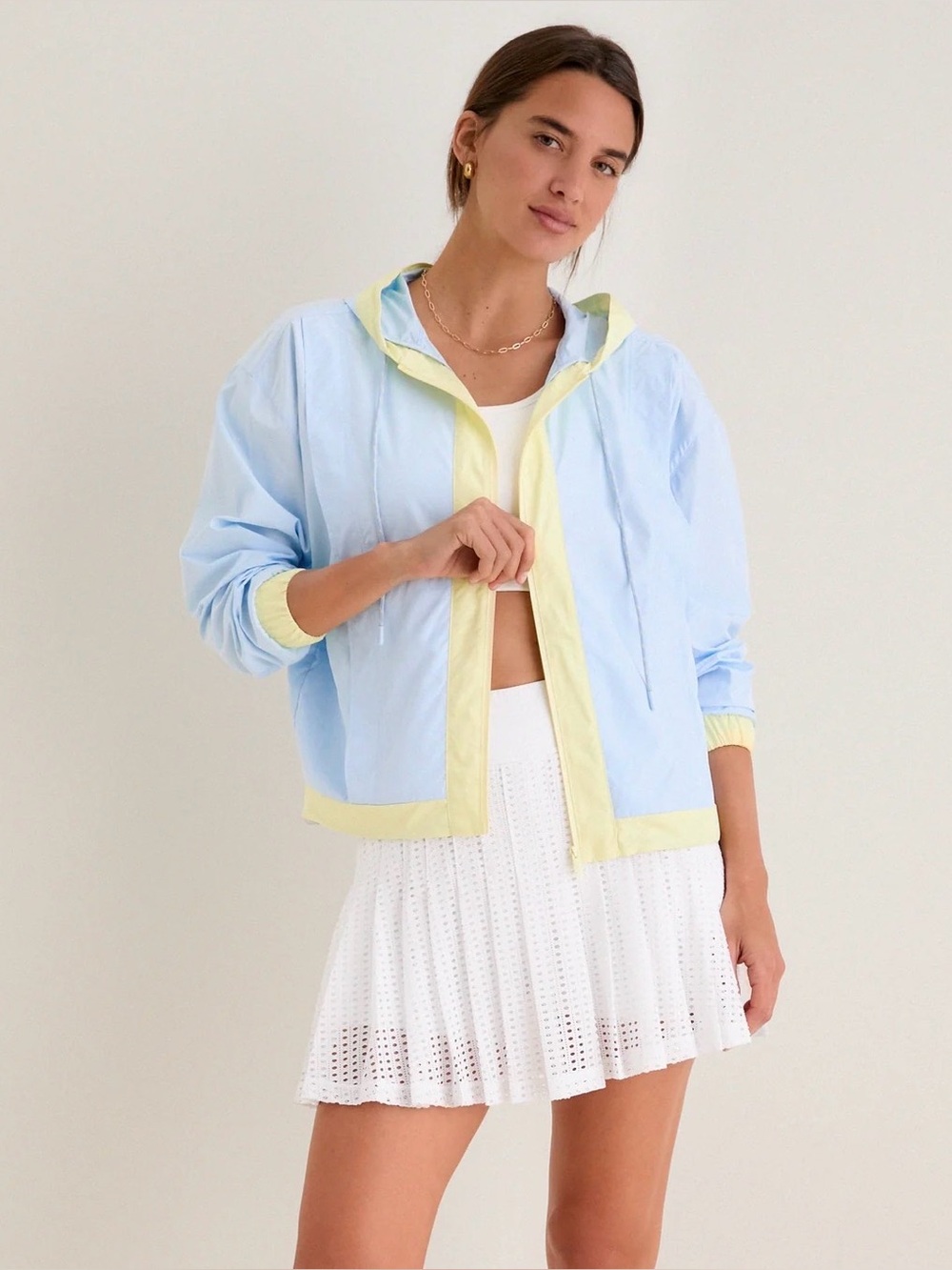 Tuckernuck Light Blue Gailliot Packable Windbreaker Medium